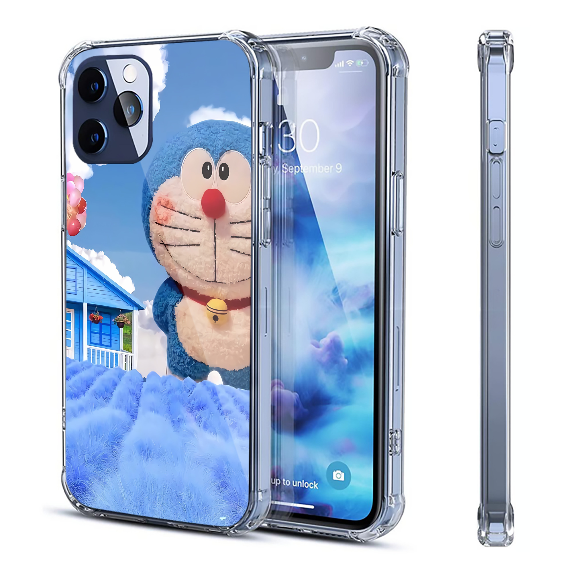（画像用） ドラえもん Doraemon 【iPhone 12シリーズ対応】透明スマホケース（クリアソフトケース）